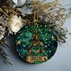 Dream Christmas Tree Ornament Sparkling Acrylic Hanging Decoration with Golden String Festive Keepsake Gift