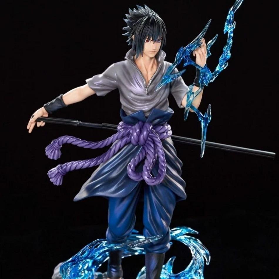 Naruto Anime Figure Uzumaki Naruto Uchiha Sasuke Combat form 25cm Action Figurine PVC Cartoon Characters Model Ornaments Boy Toy