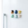 Mini Ceramic Vase Refrigerator Magnet 3D Miniature Plants Flower Vase Fridge Magnet Home Office Kitchen Locker Decoration