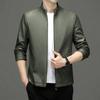 Lederjacke Herren Herbst und Winter neue Herren Stehkragen weiche Lederjacke Jacke Herren lockere lässige Lederjacke