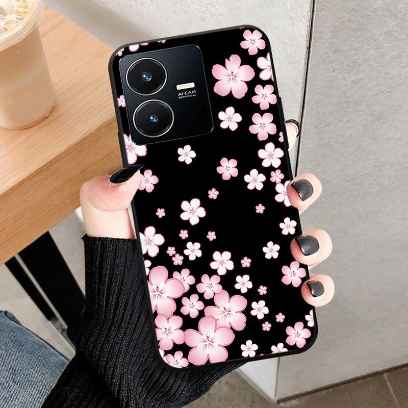 For Vivo Y22 4G Case Wolf Cat Soft Silicone Shockproof Phone Cover For Vivo V2207 V2206 Y22s Y 22 Y 22S Cases 2022 Black Bumper