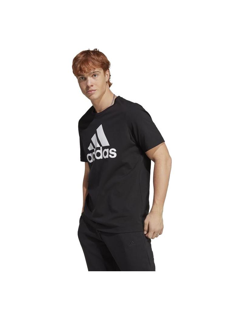 Short Sleeve Essentials Single Jersey Big Logo ECQ96 S [Adidas] T-Shirt Black/White (IC9347)