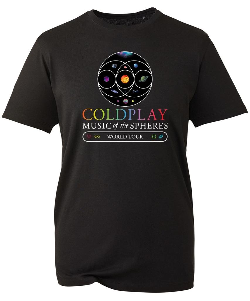 100% COTTON UNISEX TOPS TEE Play Rock Band Music Tour World Tour 2025 Cold Play Concert T-shirt