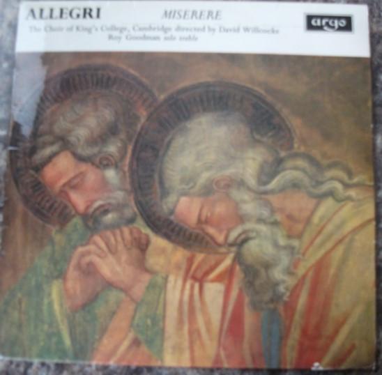 

7inch Record CHOIR OF KING S COLLEGE CAMBRIDGE - Miserere EAF111 Argo 1965 UK Classical Used