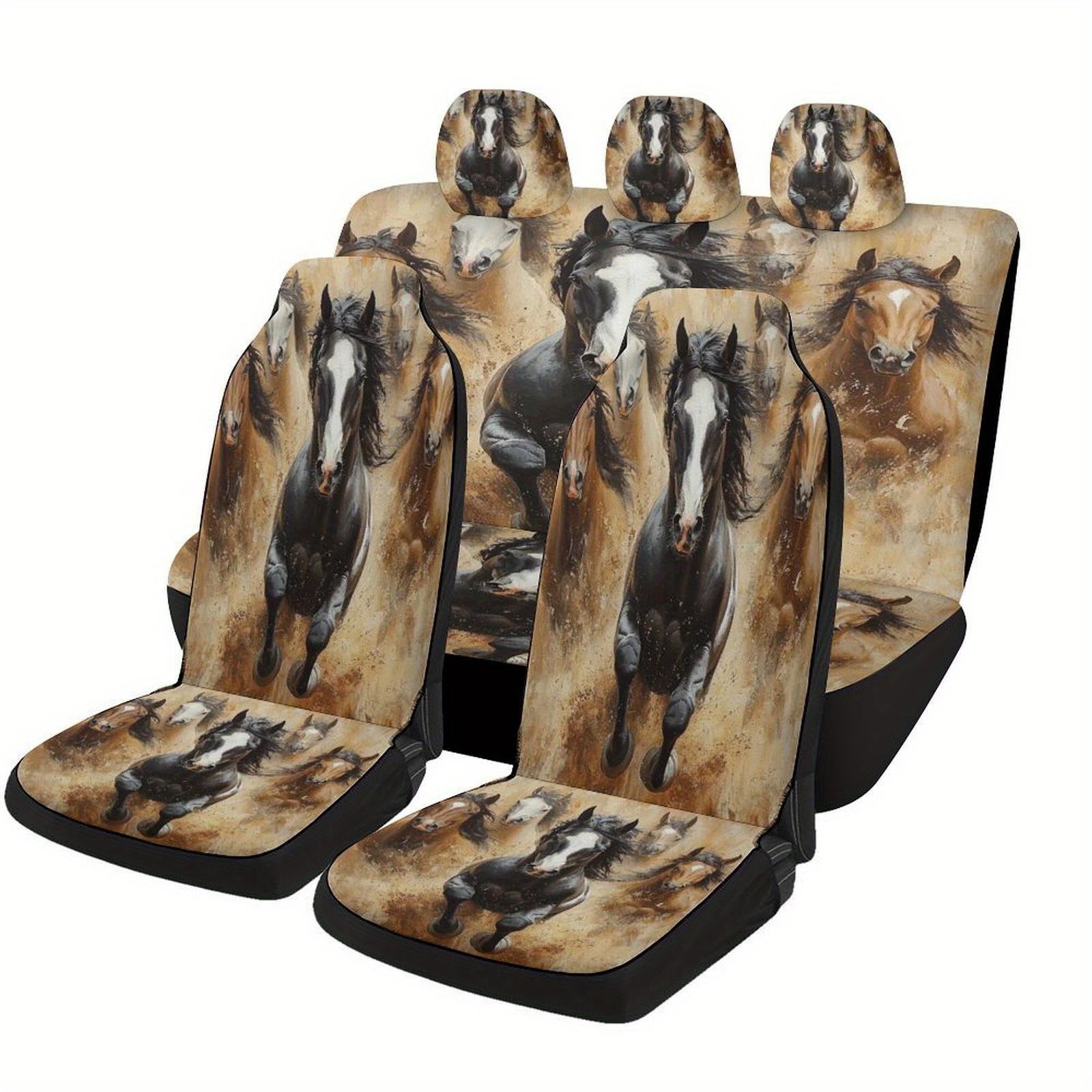 Horses Running Themed Car Seat Cover