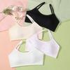 Girls' Cotton Training Bra: Thin, Shockproof Sports Vest for Puberty
