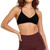 Women Sports Bra with Adjustable Thin Straps Ring Back Design Removable Padding Yoga Workout Bra Top for Fitness Training