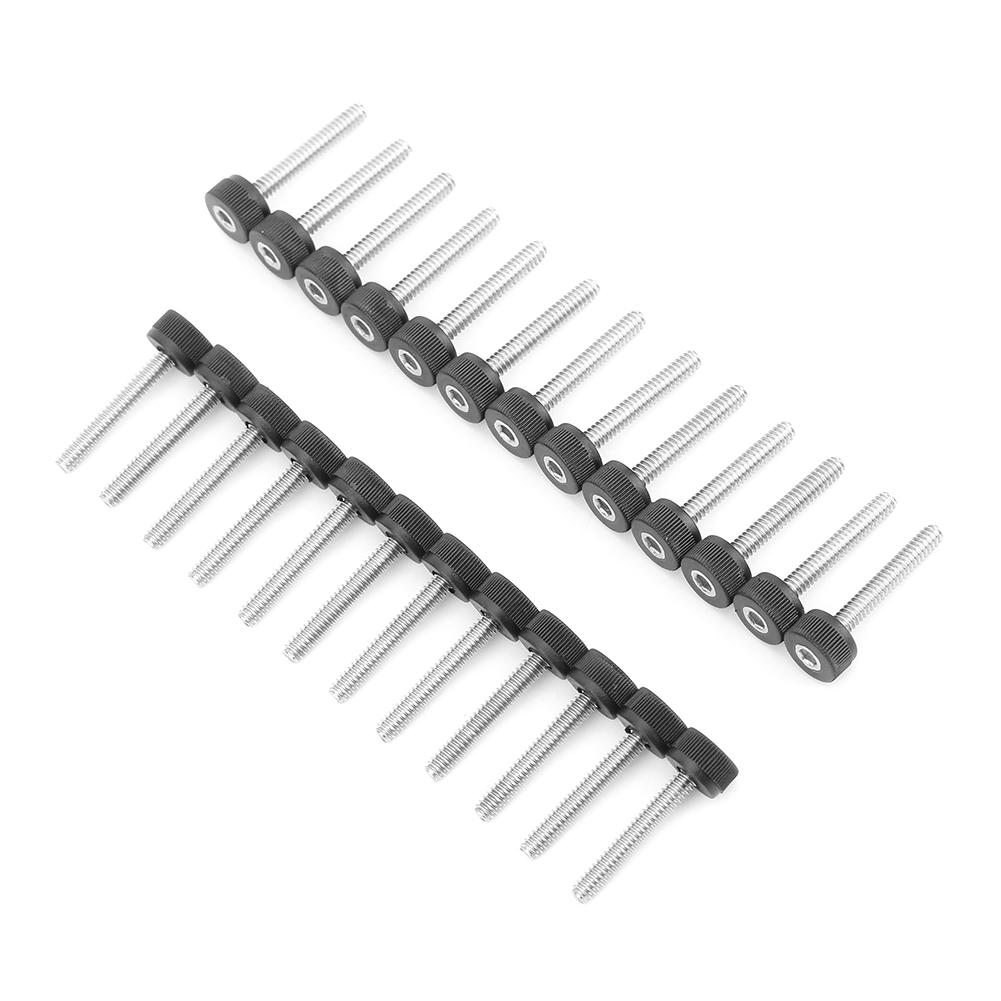 25Pcs Thumb Screw Stainless Steel Knurled Nylon Cover 632 Full Thread Industrial Robot Parts