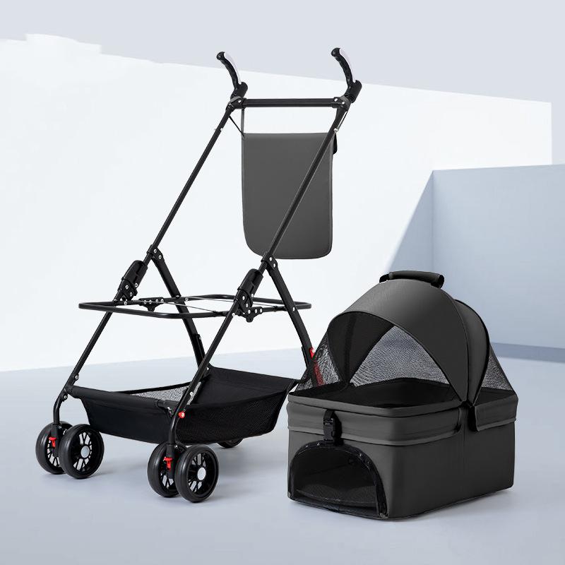 Outdoor Lightweight and Foldable Dog Stroller Lightweight Detachable Pet Strollers for Dogs Modern Household Small Dog Pet Car