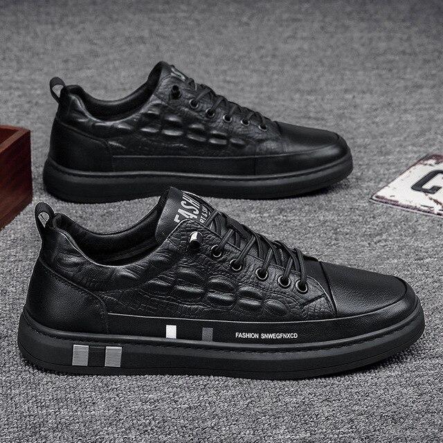 

Белые кроссовки, мужская повседневная обувь, дышащая мужская спортивная обувь, нескользящие модные кроссовки для прогулок на открытом воздухе, мужские кожаные кроссовки 40 чёрный