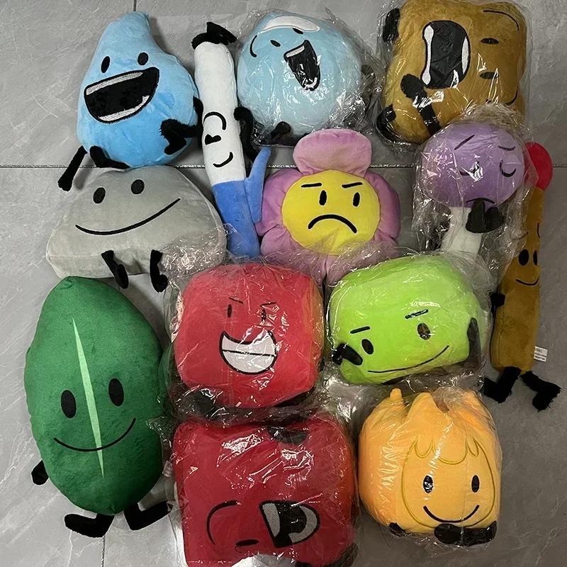 Battle for Dream Island Plysjleker BFDI Plysjdukker Anime Leaf Fire Flower Waterdrop Bubble Fylt Figur Barn Peluche Gaver