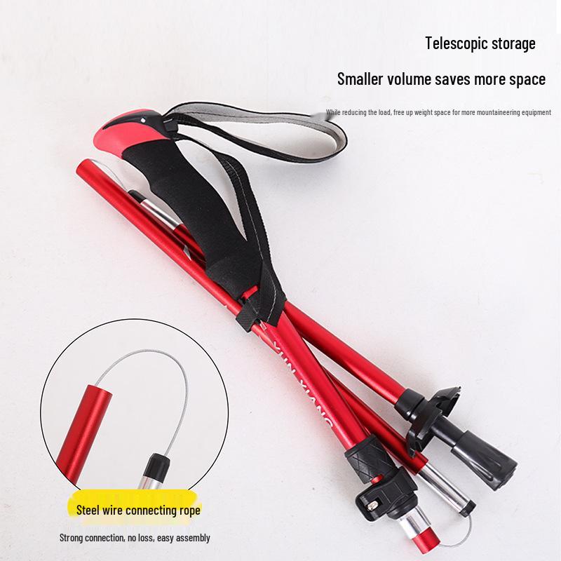 Yunxiang Ultra-light 7075 Aluminum Trekking Poles - Folding, Non-slip, Professional Outdoor Walking Sticks