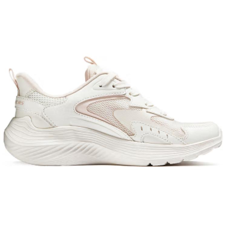 Skechers PU Mesh Fabric Comfortable Low-Top Casual Shoes Women Sneakers Off-White 117486-OFWT
