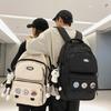 School Bag Junior High School Students High Value Simple Backpack Male School College Students Tooling Wind Large Capacity Burden Reduction Backpack