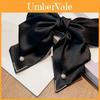 Elegant Bow Hair Clip Spring Clamp With Pearl Decor For Office And Casual Hairstyles