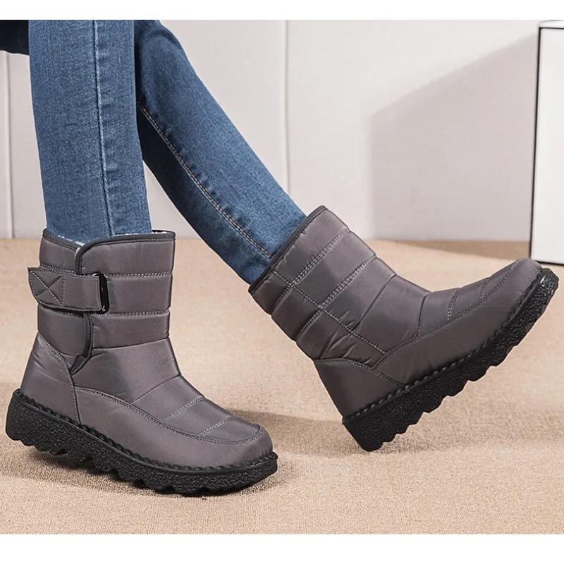 Women Boots 2025 Winter Shoes Woman Waterproof Snow Boots Winter Warm Fur Botas Mujer Korea Style Black Ankle Boots For Women