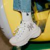 MLB Chunky High Top Lace Up Slip Resistant Durable Canvas Shoes Unisex Sneakers White 32SHU1111-50I