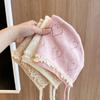 Winter Warm Newborn Fetal Hats Kids Tie Beanies Princess Lace Pointed Knitted Hat Toddler Soft Woolen Crochet Bonnet