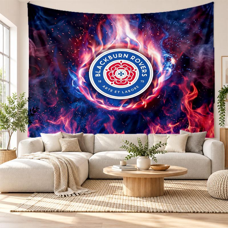 Blackburn Rovers Football Wall Tapestry, Soft Fabric Wall Hanging, Decorative Backdrop For Bedroom Home Wall Art