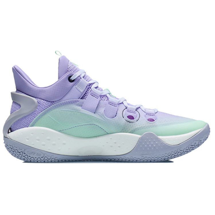 Li Ning Sonic 9 Low Shock Absorption Non-Slip Durable Low-Top Basketball Shoes Men Basketball Shoes Soft-Purple ABAR039-4