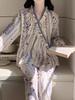 Spring 2026 Women's Cloud Cotton Tie-Up Long Sleeve & Pants Set - Sweet, Cute, Comfortable Home Wear