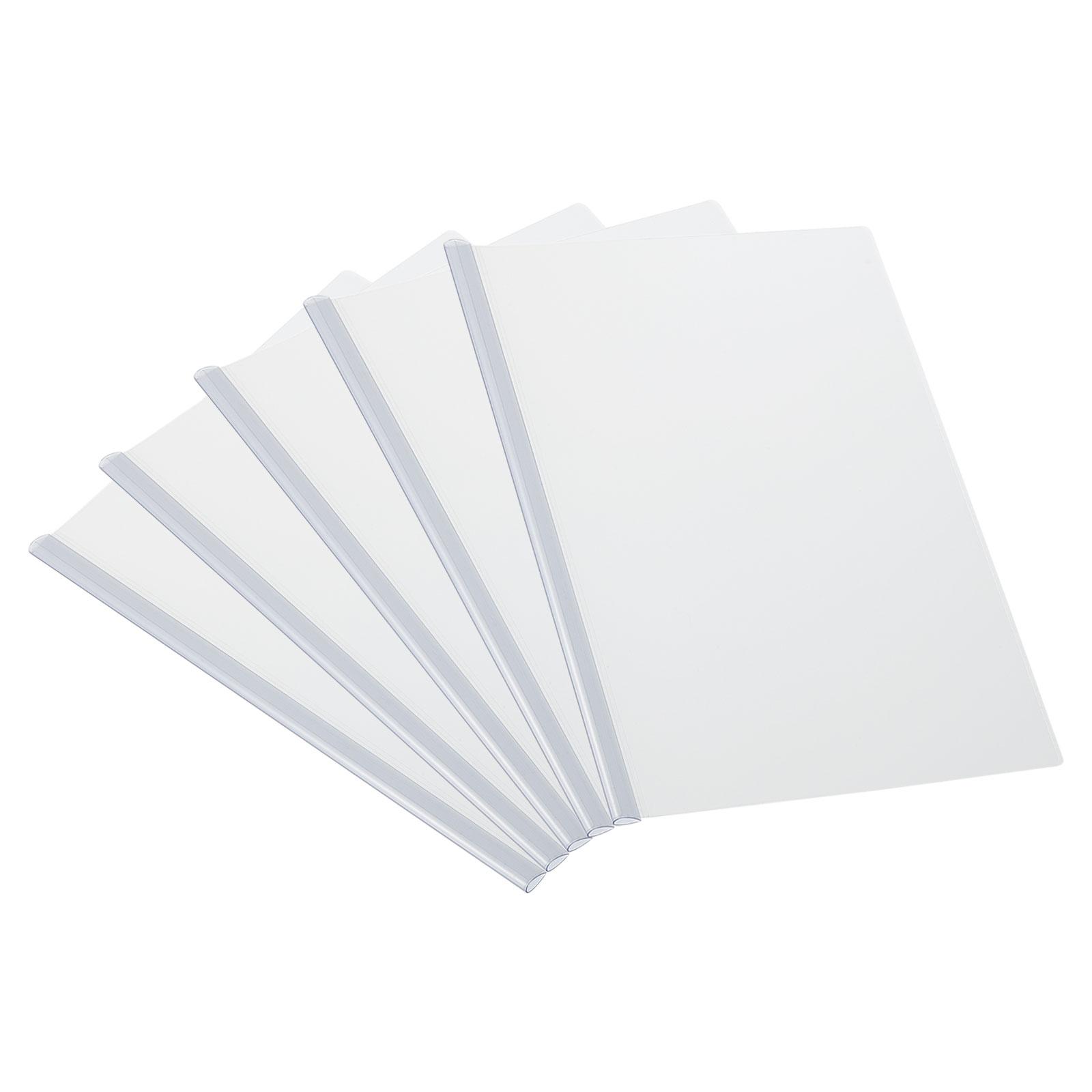 5/10/20Pcs A4 Transparent Presentation Folder Report Cover with Sliding Bars 8mm Slide-Grip Resume File Cover 50 Sheets Capacity