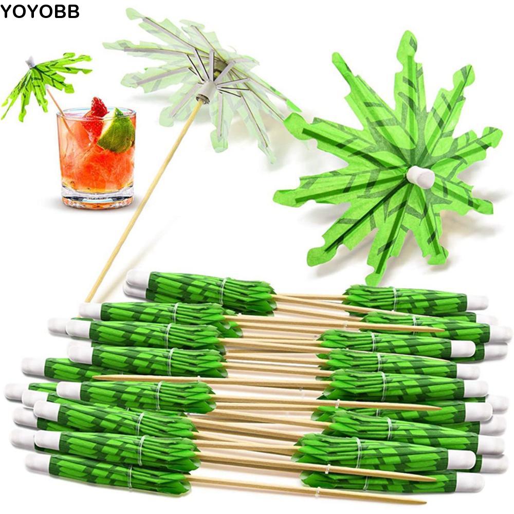 Dekorative Cocktail Hawaii Zahnstocher Einweg Kokospalme Schicke Spieße Papier Regenschirm Vorspeisen Spieße Cocktailspieß