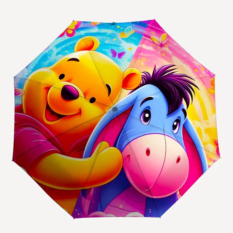 Pawnee, Eeyore Automatic Opening and Closing Umbrella, Compact Travel Umbrella, Lightweight and Portable, Suitable for Beach Commuting Busin