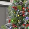Lighted Artificial Christmas Urn Filler Battery Operated Pre-lit Xmas Pine Trees with Tripod Stake