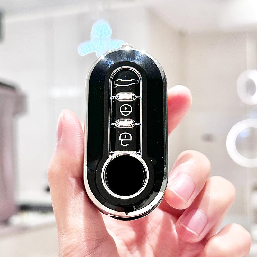 

Автомобильный TPU протектор без ключа для Citroen Автомобильный складной чехол для ключа для Fiat Panda 500L Punto 500 Ducato Lancia Musa Аксессуары чёрный