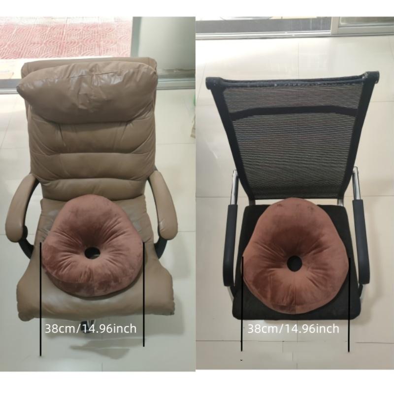 1pc Memory Foam Seat Cushion - Breathable & Washable Round Pad | Grey for Office/Car/Elderly Use,for Hip/Back Support