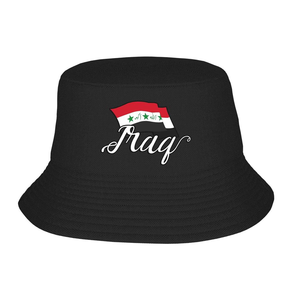 Iraq Flag Bucket Hats for Unisex Summer Vocation Sun Hats for Vacation Caps