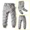 [YUSHOW] Cargo Pants Men's Jogger Pants Chino Pants Spring/Fall Multi-Pocket Cotton Work Pants Military Pants Size 32/L Gray
