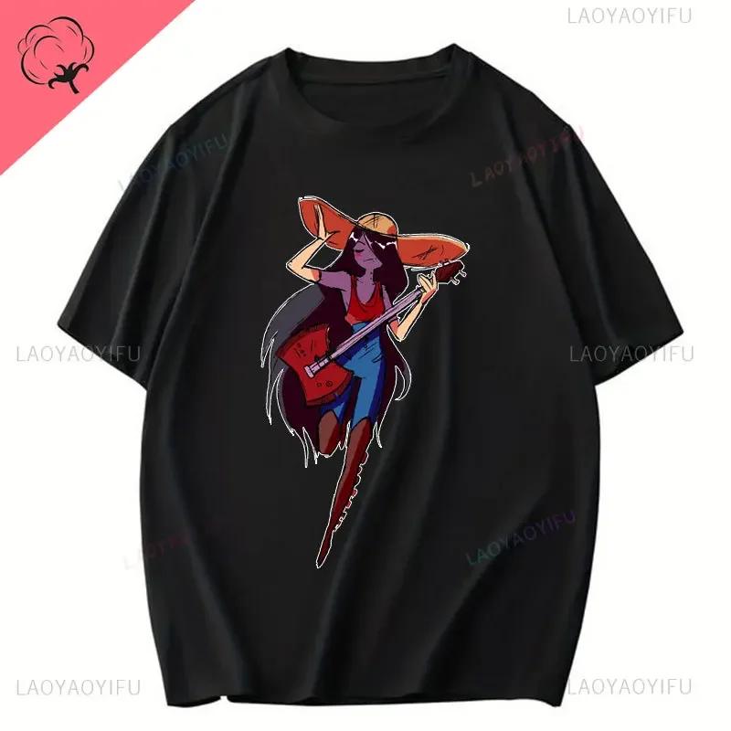 Fashion Adventure Time Cotton T Shirt Marceline The Vampire Queen Short Sleeve T-Shirt Summer O-neck Clothes Unisex Casual Tops