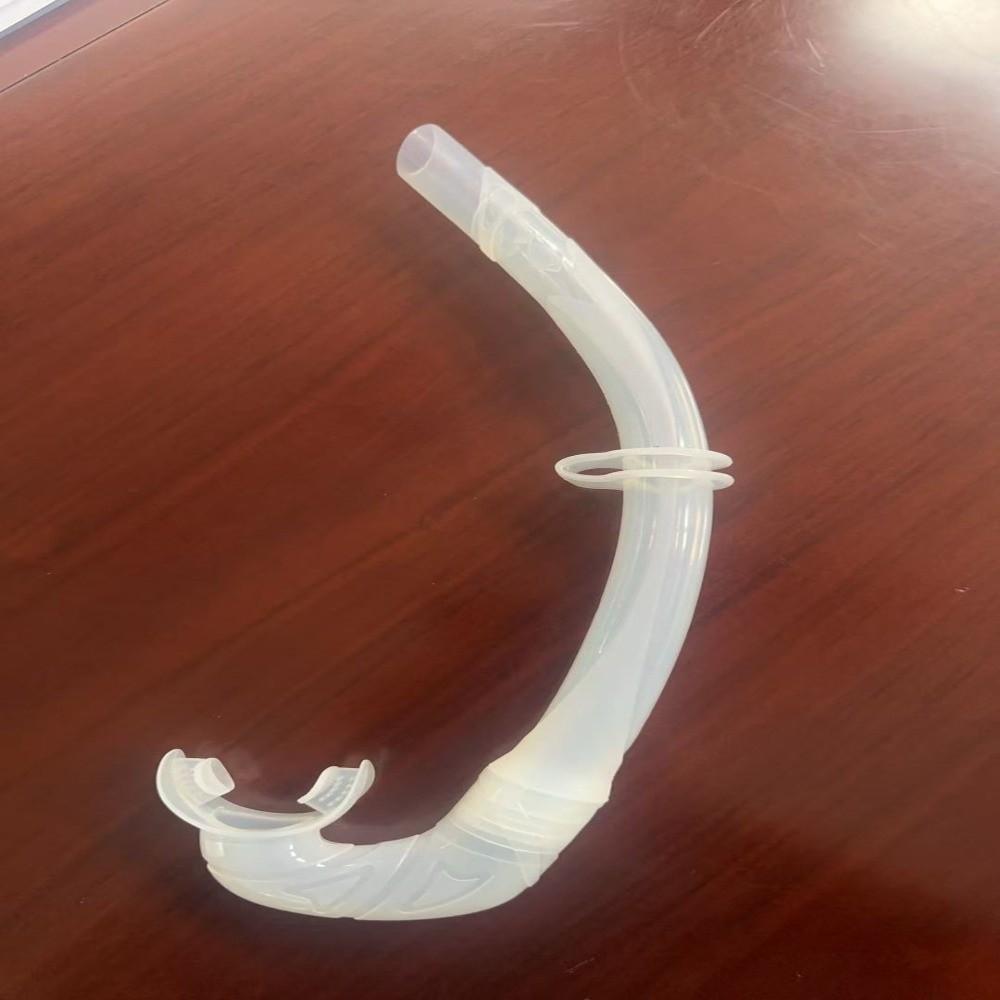 Portable Swimming Snorkel Anti-Drop Snorkeling Snorkel Soft Diving Snorkel Freediving