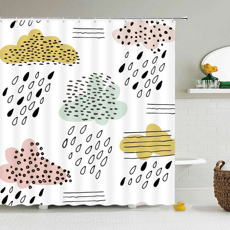 Funny Animal Print Shower Curtain Cute Cartoon Animal Bath Curtain For Bathroom Bathtub Bathing Cover Shower Curtains Home Decor