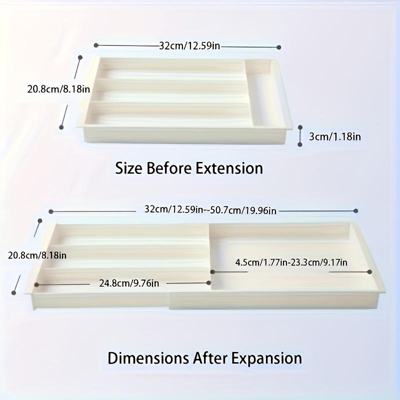1pc Adjustable Drawer Organizer for Kitchen,Bathroom & Bedroom - Storage Box with Drawers, Ideal for Cosmetics & Household Items