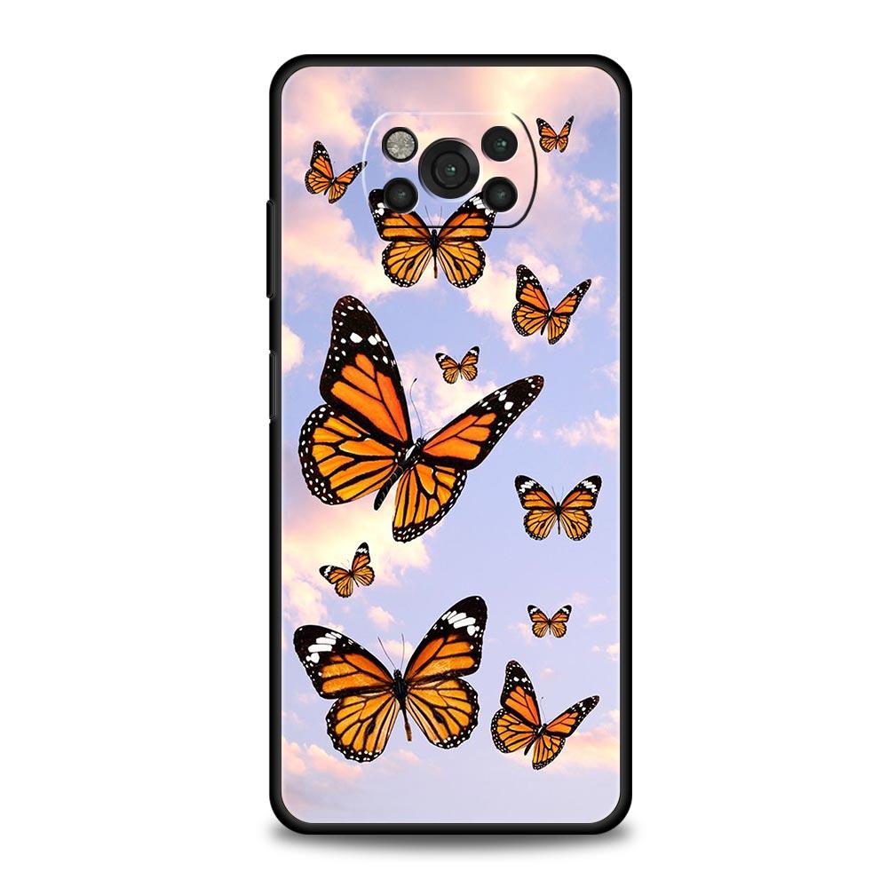 butterfly Phone Case For Xiaomi Mi Poco X3 NFC M3 F4 F3 M4 X4 Pro 5G Note 10 12 Lite 11 11T 10T 11X 13 12T Pro 9T Soft Cover