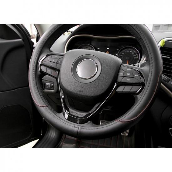 Car Steering Wheel Moulding Cover Trim for Jeep Grand Cherokee 2014-2021 Black