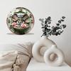 30cm Round Glass Wall Clock Incorporating Custom Metal or Wood Inlays