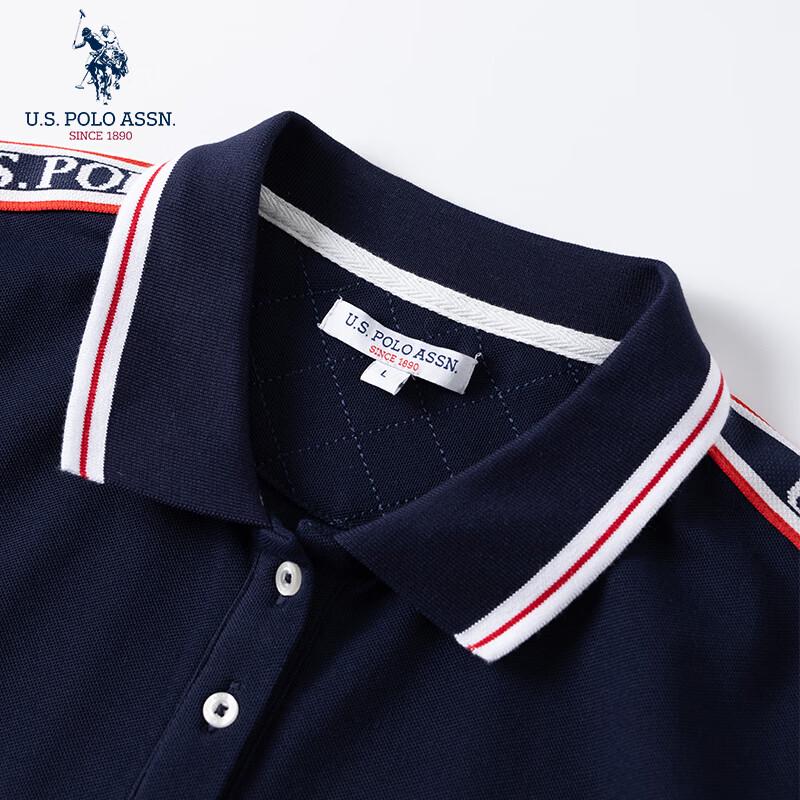 U.S. POLO ASSN. Women's Short Sleeve Polo A-line Dress