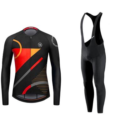 Long Sleeve Spring  Winter Fleece Suit Men's Quick Drying Breathable Sweat Wicking Road Mountain Bike Bike Riding 2026 Autumn Breathable Cycling Suit