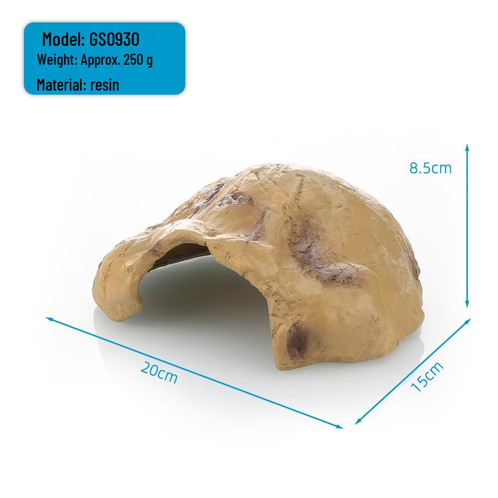 Cachette pour Reptiles et Plateforme pour Tortues Ornement en Résine - Décoration de Rocaille Artificielle pour Aquariums.