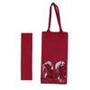 1Pcs Felt Red Wine Handbag Wine Gift Box With Clear Window Double Bottle Champagne Package Bags Wedding Favors For Guests