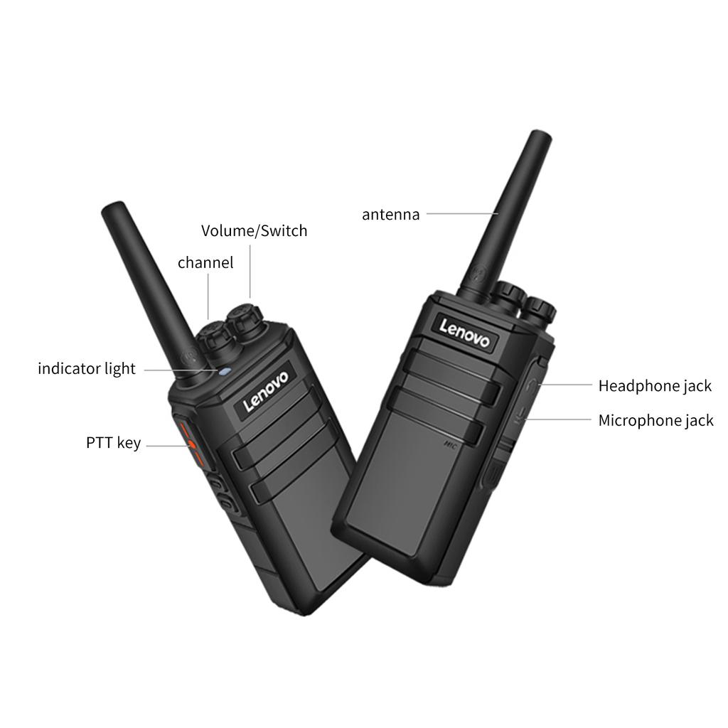 Lenovo N7 Walkie Talkie Long Range Walkie Talkies for Adults with 16 Channels for Hiking Camping
