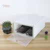 VANA HOME DECOR Stapelbarer staubdichter transparenter Klapp-Schuhaufbewahrungsbox-Organizer