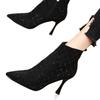 Elegant Pointed-toed Foreign Temperament High-heeled Short Boots On the Toes 2025 Winter New Thin-heeled Sexy Thin Single Boots