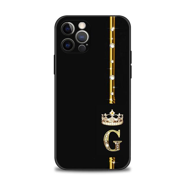 Kryt telefonu pro Apple Iphone 14 13 12 11 Pro Max 13 12 Mini Xs Max Xr X 7 8 6 6s Plus Pouzdro Diamond Crown Queen King Letter