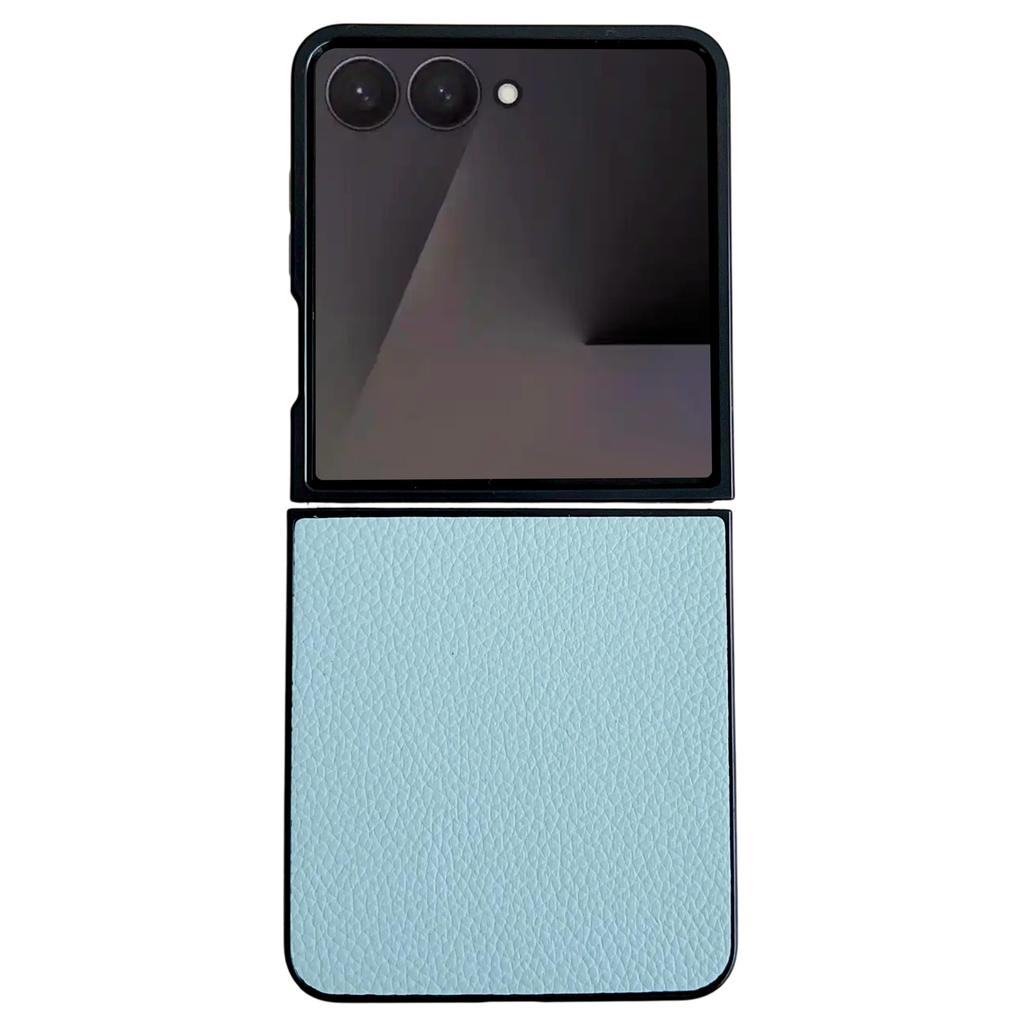 For Samsung Galaxy Z Flip7 5G Case Litchi Texture Leather + PC Shockproof Phone Cover