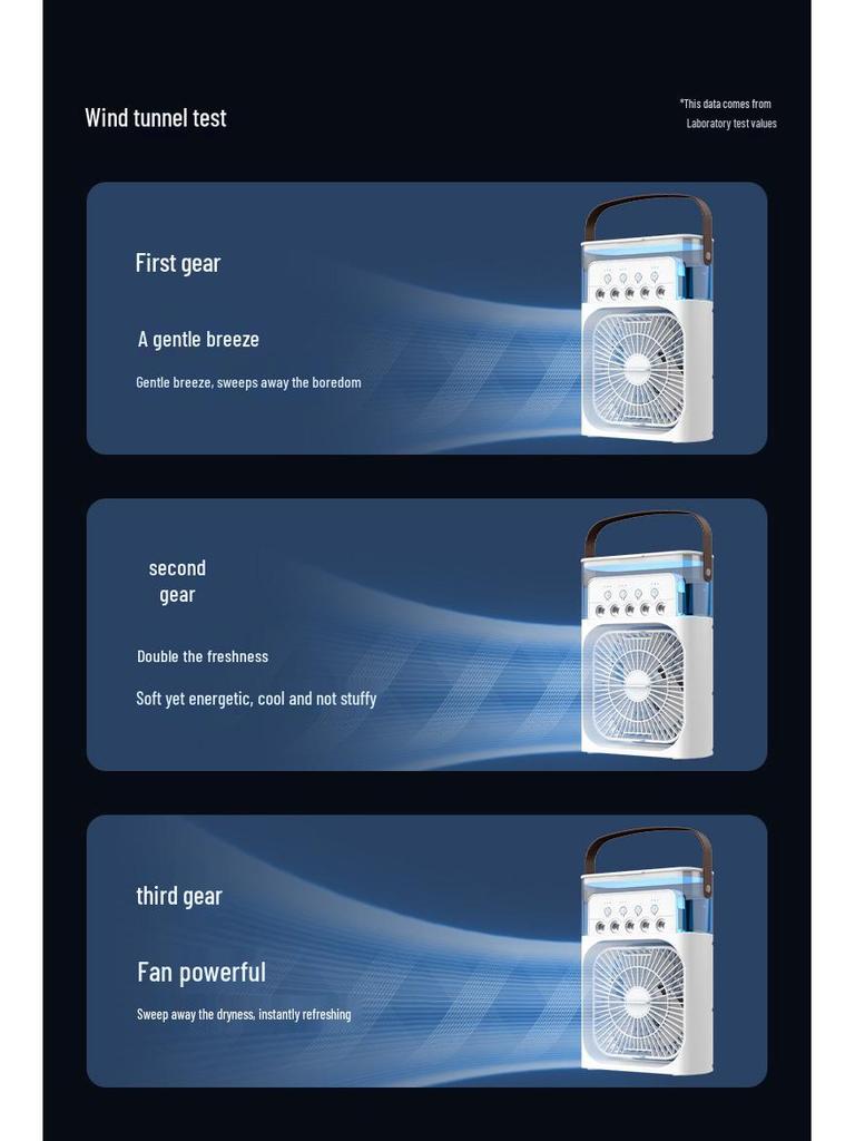 New Oscillating USB Mini Desktop Fan with Timer & Humidifying Spray
